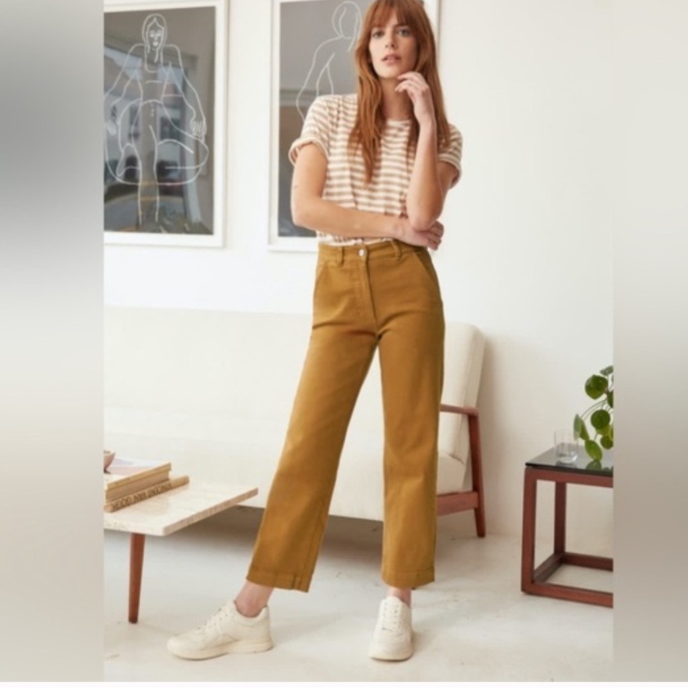 Everlane The Straight Leg Crop in Golden Brown